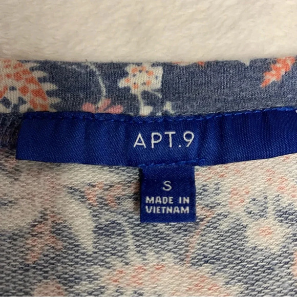 Apt 9 blue paisley dress size small A line pattern with pockets - Picture 4 of 7